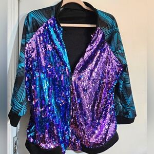 Sequin bomber jacket